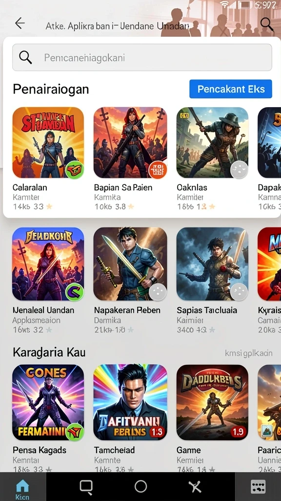 Screenshot menunjukkan karakter utama dalam aksi.