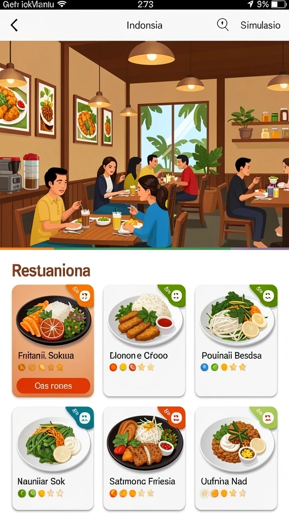 Tangkapan layar dari mode permainan yang kompetitif.