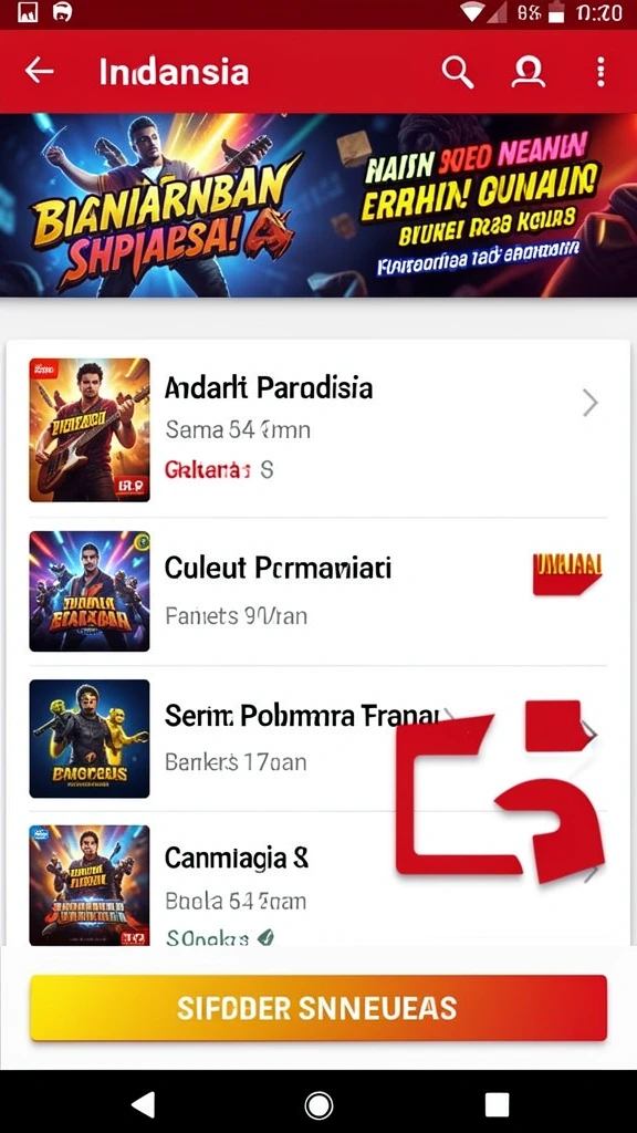 Tampilan awal yang menarik dengan navigasi intuitif.