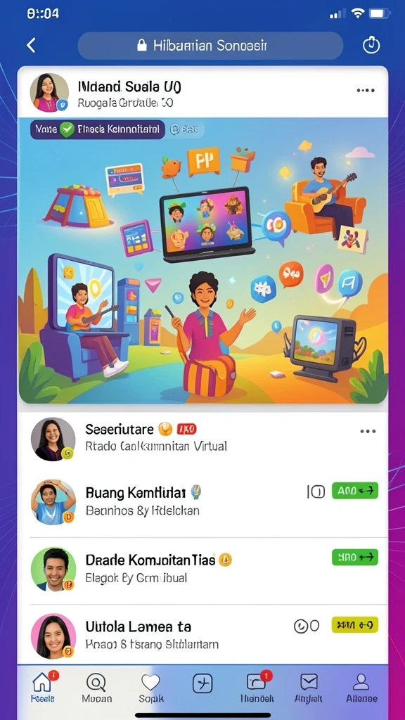 Fitur interaksi sosial yang mengasyikkan dengan pemain lain.