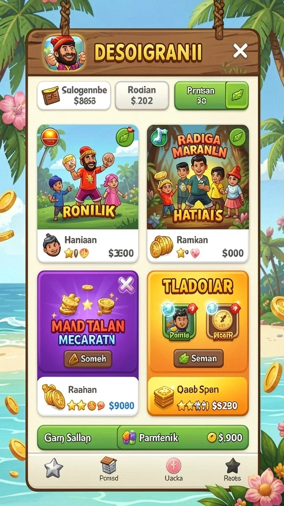 Screenshot 3 menggambarkan sistem bonus yang menggiurkan.