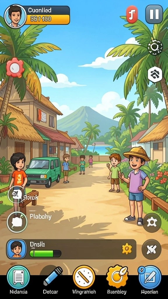 Screenshot dunia fantasi yang menakjubkan.