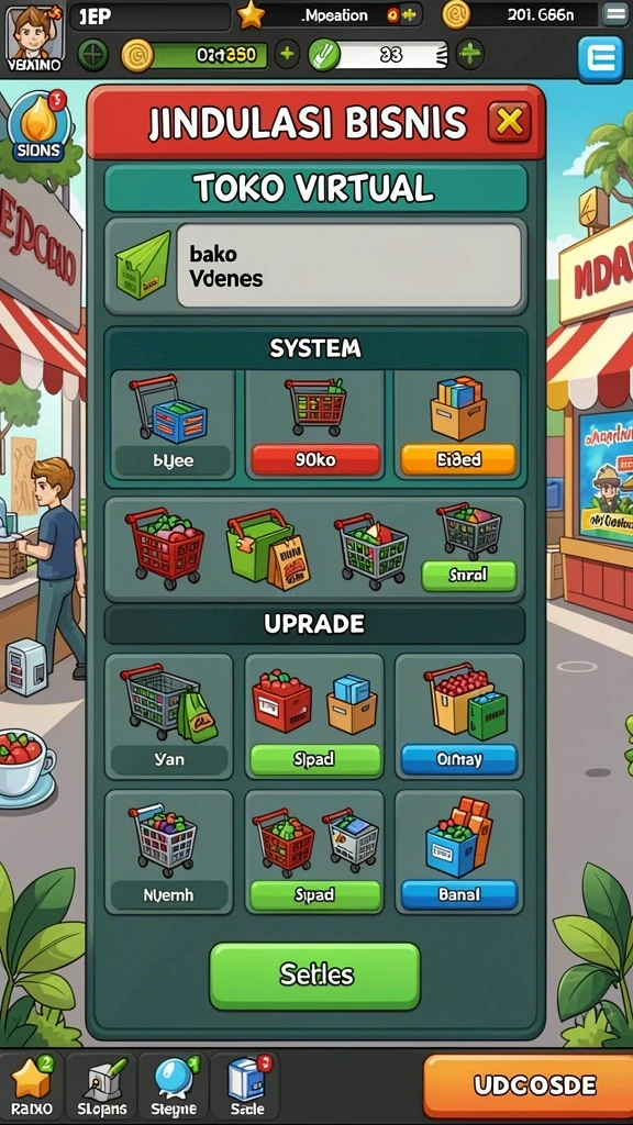 Screenshot menunjukkan tampilan menu utama SHE777 yang menarik.