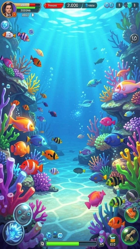 Karakter dan dunia game yang penuh warna.