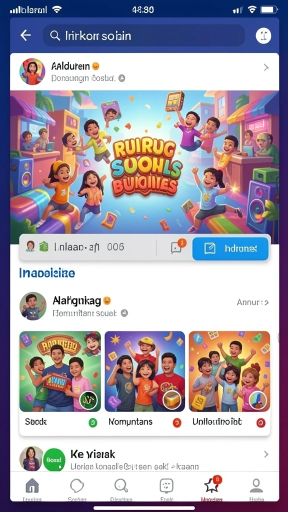 Tampilan awal game yang menarik dan mudah dinavigasi.