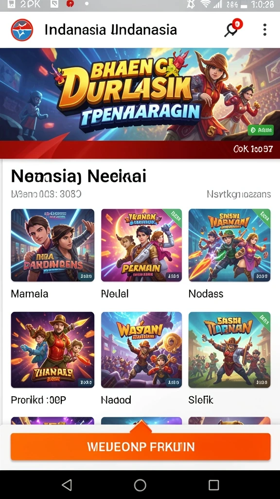 Tampilan menu utama yang menarik dan mudah dipahami.