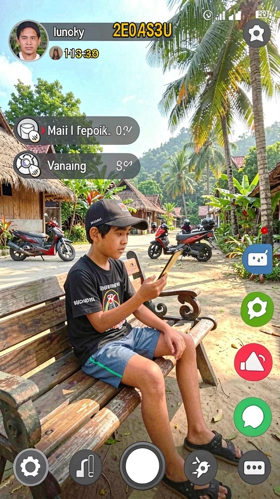 Tangkapan layar menampilkan pemandangan indah dari dunia WIRANAGA.
